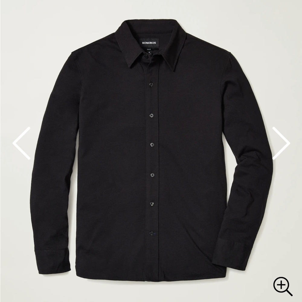 NWT: BONOBOS Black Everyday Jersey Shirt, Men, Slim M Regular length